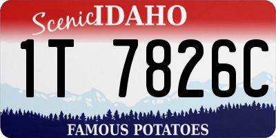 ID license plate 1T7826C