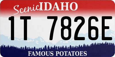 ID license plate 1T7826E