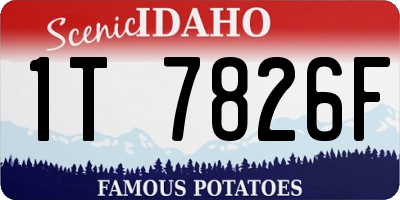 ID license plate 1T7826F
