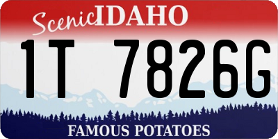 ID license plate 1T7826G