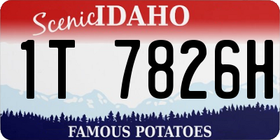 ID license plate 1T7826H