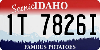 ID license plate 1T7826I