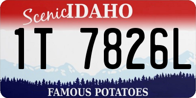 ID license plate 1T7826L