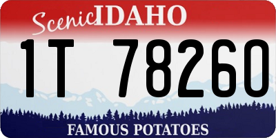 ID license plate 1T7826O