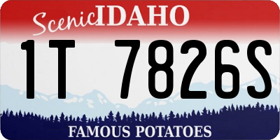 ID license plate 1T7826S