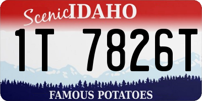 ID license plate 1T7826T