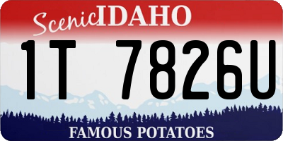 ID license plate 1T7826U