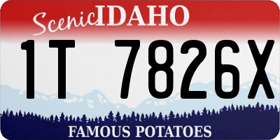 ID license plate 1T7826X