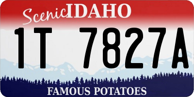ID license plate 1T7827A