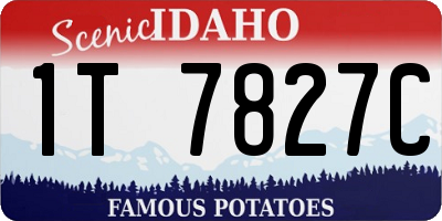 ID license plate 1T7827C