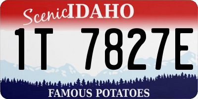 ID license plate 1T7827E