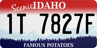 ID license plate 1T7827F