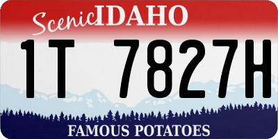 ID license plate 1T7827H