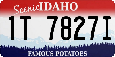 ID license plate 1T7827I