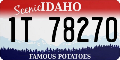 ID license plate 1T7827O