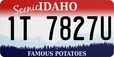 ID license plate 1T7827U
