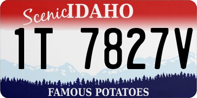 ID license plate 1T7827V