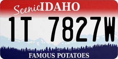 ID license plate 1T7827W