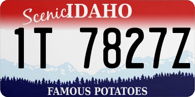 ID license plate 1T7827Z