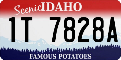 ID license plate 1T7828A