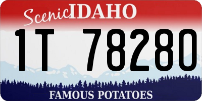 ID license plate 1T7828O