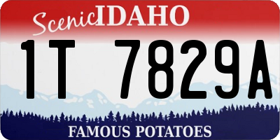 ID license plate 1T7829A