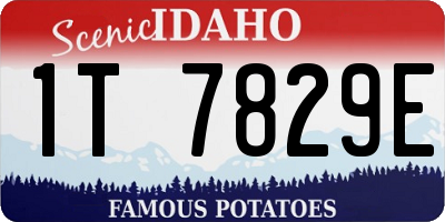 ID license plate 1T7829E