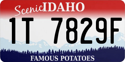 ID license plate 1T7829F