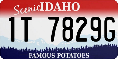 ID license plate 1T7829G
