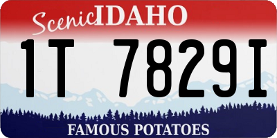 ID license plate 1T7829I