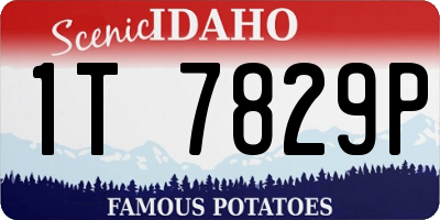 ID license plate 1T7829P