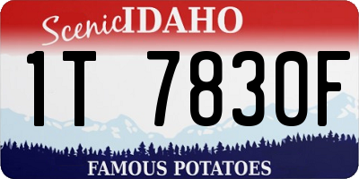 ID license plate 1T7830F
