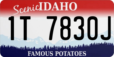 ID license plate 1T7830J