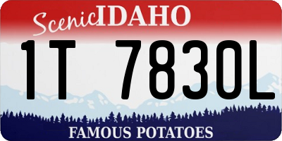 ID license plate 1T7830L
