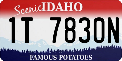 ID license plate 1T7830N