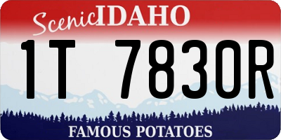 ID license plate 1T7830R
