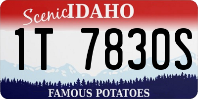 ID license plate 1T7830S