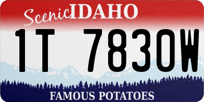 ID license plate 1T7830W