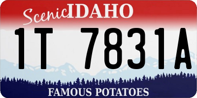 ID license plate 1T7831A