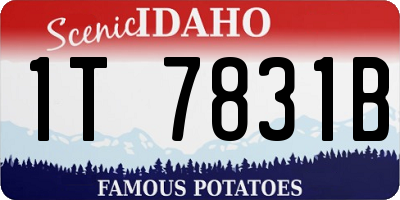 ID license plate 1T7831B