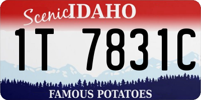 ID license plate 1T7831C