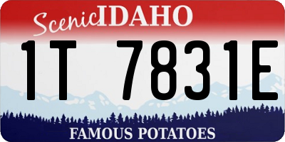 ID license plate 1T7831E