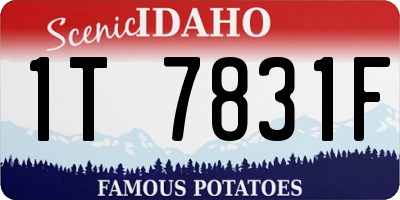 ID license plate 1T7831F