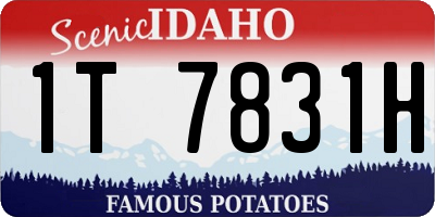 ID license plate 1T7831H