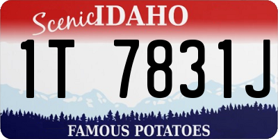 ID license plate 1T7831J