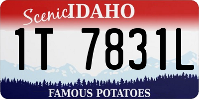 ID license plate 1T7831L