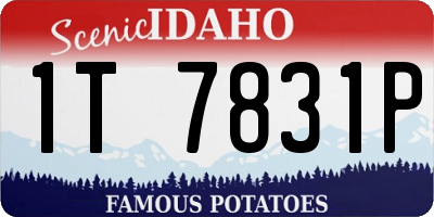 ID license plate 1T7831P