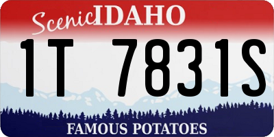 ID license plate 1T7831S