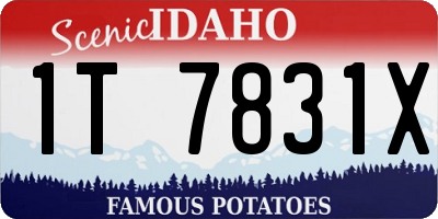 ID license plate 1T7831X