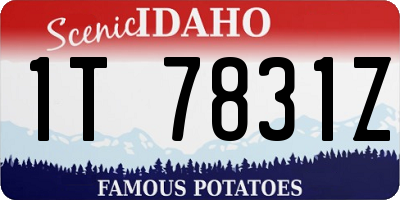 ID license plate 1T7831Z